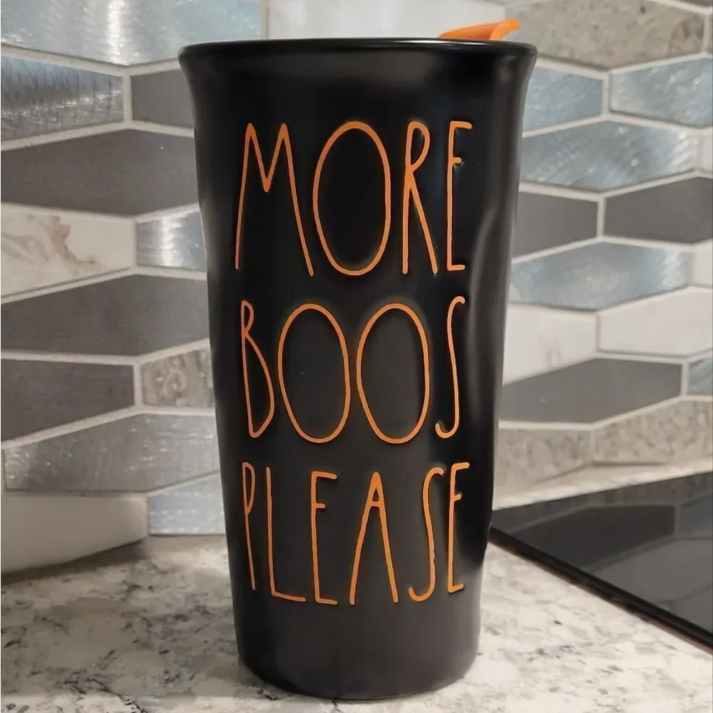 RAE DUNN More Boos Please ceramic tumbler - Picture 1 of 6